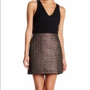 Romeo & Juliet Couture Metallic Mini Skirt